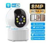 Cámara IP inteligente WiFi de 8MP, Monitor de seguridad para el hogar para interiores, cámara PTZ, seguimiento automático de vídeo, cámara de vigilancia de Audio bidireccional
