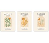Set de 3 cuadros calidad premium con marco de madera - 30x40 cm o 50x70 cm - POSTER LAB