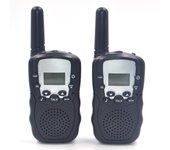 Walkie Talkie de Largo Distancia, 8 Canales, hasta 3 km, Radio portátil, para camping, ciclismo, Viajes, paquete de 2, Negro color, walkie-talkie de Juguetes T388 para niños, inalámbrico, 3 km, paquete de 2, mini buscafaras para Exterior
