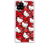 Funda original compatible con Samsung A42 5G - Hello Kitty Lazos Rojos y Topos
