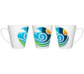 MERCHANDMANIA TAZA CÓNICA logo profesional meteorologia clima climatico conica personalizada