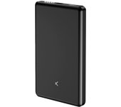 Powerbank magnética KSIX 5.000 mAh, Compatible MagSafe, Power Delivery, 20 W, Cable USB-A a USB-C, Carga simultánea, Gris