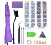 AAAA 4008-6016Pcs Hot Fix Rhinestones Set Crystal Glass Hotfix Rhinestone Applicator Iron-on Strass Rhinestone Heat-fix Tool Gun