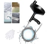 Drain Auger 9.8 Ft(3m) with Gloves, Plumbing Snake Drain Auger Hair Clog Remover, Heavy Duty Pipe Drain Clog RemoverBlue)