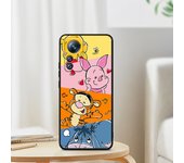 Disney Winnie Bear For Xiaomi Redmi Note 12 12S Turbo 11 11T 11S 10 10S 9 8 8T 7 Pro Plus 5G Black Phone Case Cover