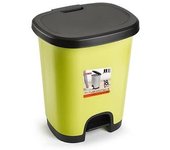 Cubo basura plastico apertura pedal 18 Litros Amarillo
