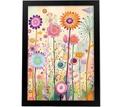 Nacnic Póster Jardín Caprichoso - Impreso en Papel de 250 Gr/m² - Marco de Madera MDF - Envío Desde España