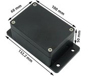 Black Box Outdoor Waterproof Case Plastic Box Electronic Project Case Instrument Waterproof Junction Box Housing