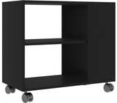 vidaXL Mesa auxiliar de madera de ingeniería 70x35x55 cm Blanco, Negro, Gris Mesa de sofá Mesa de Entrada para Salón Consola de Entrada Mueble Recibidor Mesita Mesa auxiliar Salon
