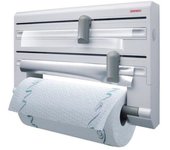Leifheit 25703 portarollo de papel Soporte para toallas de papel colgado en pared Gris, Blanco