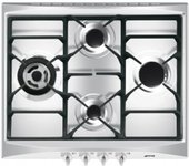 Placa Gas SMEG SR264XGH2 60 cm Inox 4 Fuegos