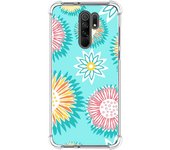 Funda Silicona Antigolpes para Xiaomi Redmi 9 diseño Flores 05 Dibujos