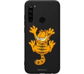 Funda original compatible con Xiaomi Redmi Note 8T Negro con un diseño de Garfield Arañazo