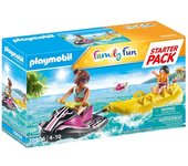 Playmobil moto de agua con bote banana (70906) con 2 figuras Family Fun Starter Pack