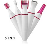 Multifunction White Electric Epilator For Women Hair Remover Shaver Razor For Eyebrow Underarm Bikini 5 In 1 Depilador Feminino