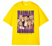 Miley Cyrus Hannah Montana Hip Hop Retro Style Pattern Tshirt Women's Fashion Casual Harajuku Street Wear Tshirt