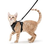 ATUBAN Cat Harness and Leash Set Stylish Escape Proof Cat Vest Harness Adjustable Breathable Pet Harness with Reflective Trim