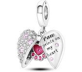 Silver Plated Pink Series Charms Pendant Lovely Dangle Pink Perfume Bottle Charm Beads Fit Bangle Bracelet Necklace Jewelry
