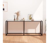 Consola de Mármol Blanco 180x35x75,5 cm en Vidrio