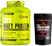 Proteína Whey Concentrada 2KG King Nutrition Xtreme– Con Enzimas Digestivas Digezyme® y Sucralosa  Sin Azúcares Añadidos + Creatina 200g