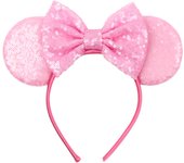 Disney Colorful Sequins Bows Mickey Mouse Ear Headband for Adults Festival Party Hair Accessories Women Girls Rainbow Hairbands