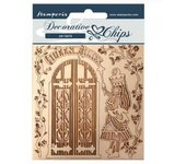 STAMPERIA                           SILUETAS CARTON 14x14 CM QUEEN ALICE
