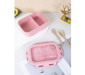 1pc lunch box, lunch box, office worker's day solid color square shaped, sealed with tableware, microwave oven meal box