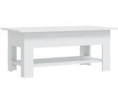 vidaXL Mesa de centro madera de ingeniería 102x55x42 cm Blanco, Negro, Roble Sonoma Mesita de Salón o Comedor o Auxiliar Mesa de Café Meuble Salón