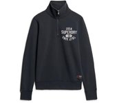 Sudadera Superdry Track cremallera negro sin capucha hombre