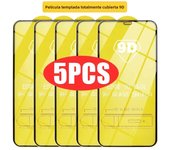 5PCS 9D Tempered Glass For iPhone 16 Pro Max 15 14 13 11 12 Mini XR X Xs Max 7 8 Plus SE 6s 16pro 15pro 13pro Screen Protectors