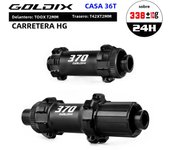 GOLDIX R370 24H/28H Ratchet 36T Gravel Road Bike hub Center Lock Disc Brake QR/THRU 135mm 142mm for SHIMANO HG SRAM XDR