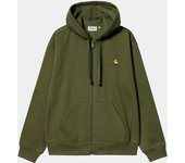 Chaqueta Verde Carhartt Hooded American Script Jacket Tarragon