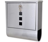 vidaXL Buzón alargado portaperiodicos correos carta de acero inoxidable Dimensiones 31 x 10.5 x 33.5 cm, 30 x 12 x 40 cm, 37.5 x 13 x 31 cm