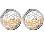 2pcs Vintage Stainless Steel Heart Snake Double Flare Ear Tunnel Stretcher Gauge Plugs Expander No Thread Punk Piercing Jewelry