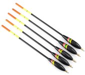 FLYSAND Fishing Bobber Kit Durable High Sensitivity Balsa Wood Fishing Floats Multi-Purpose Fish Feed Baits Tackle 5 Sizes Set
