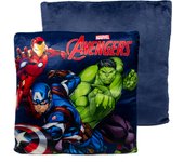 MARVEL The Avengers Cojín Decorativo de 40x40 cm Hulk, Iron Man, Capitán América Producto Oficial