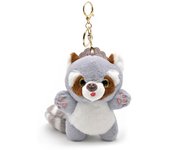 Cute Raccoon Plush Pendant Keychain 3D Eyes Lovely Long Tail Raccoon Plushies Ornament Backpack Accessorie Gift