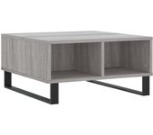 vidaXL Mesa de centro madera de ingeniería 60x60x30 cm Blanco, Negro, Blanco brillante Mesita de Salón o Comedor o Auxiliar Mesa de Café Meuble Salón