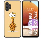 Tumundosmartphone Funda Gel Tpu para Samsung Galaxy A32 4G diseño Jirafa Dibujos
