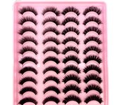 New Mixed 20 Pairs 5D Fluffy Mink Eyelashes 3D Natural False Eyelashes Mink Lashes Soft Eyelash Extension Makeup Kit Cilios
