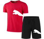 Men's casual fashion Summer mesh suit Men's quick drying Breathable sports suit Short sleeve T-shirt suit men's jogging suit