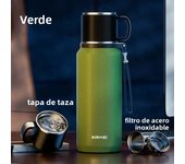 Double Wall Keep Hot and Cold Thermos Bottle Stainless Steel Insulated Bottles Vacuum Flask Large Thermos Cup with Tea Filter