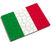 PUZZLE PEQUEÑO 63 PIEZAS BANDERA DE ITALIA ROMA rompecabezas puzle torredepizza pizza cesar