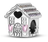 Silver Plated Pink Series Charms Pendant Lovely Dangle Pink Perfume Bottle Charm Beads Fit Bangle Bracelet Necklace Jewelry
