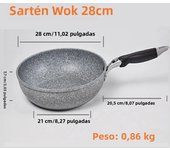 Durable Stone Frying Pan28/26/24/20cm Wok Non-stick Pan Skillet Cauldron Induction Cooker Pans Pancake Egg Gas Stove Home