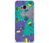 Funda compatible con Samsung Galaxy S8 - Geometría Abstracta fondo Azul