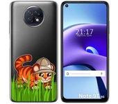 Tumundosmartphone Funda Gel Transparente para Xiaomi Redmi Note 9T 5G diseño Tigre Dibujos