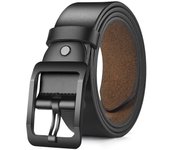 Man Retro Leather Belt Pin Buckle Jeans Black Belt Business Casual Luxury Brand Vintage Strap Waistband