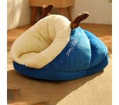 Cozy Slipper-Style Pet Bed: Warm, Breathable, and Washable Foldable Dog & Cat House for Small Pets