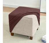 MA Funda cuadrada de Jacquard en forma , todo incluido , funda para taburete otomano, fundas elásticas para reposapiés de sofá, sala de estar, oficina, decoración del hogar, funda otomana lavable decorativa